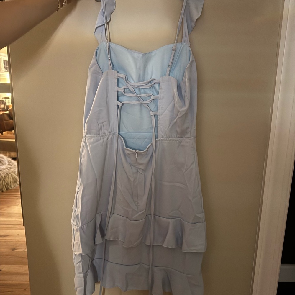 Light Blue Ruffled Dress - Picture 3 of 3